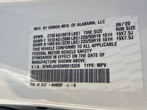 2021 Honda Odyssey Elite