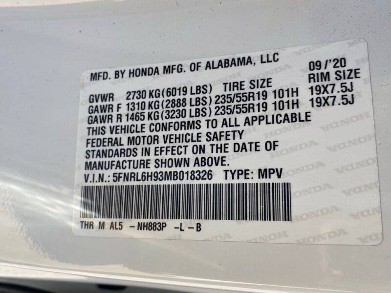 2021 Honda Odyssey Elite