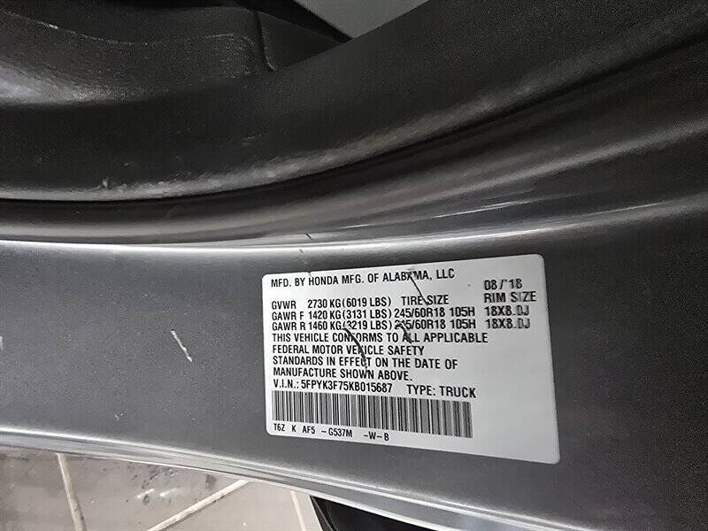 2019 Honda Ridgeline RTL-E