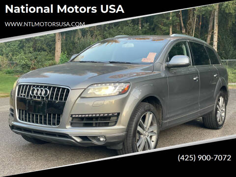 2013 Audi Q7 for sale at National Motors USA in Federal Way WA