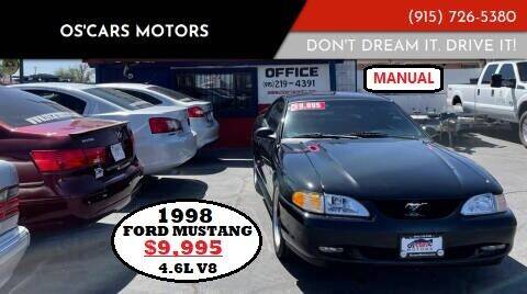 1998 Ford Mustang for sale at Os'Cars Motors in El Paso TX
