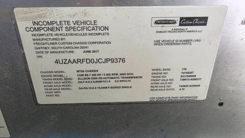 2018 Freightliner MT55 Chassis