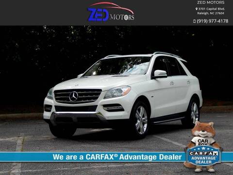 2012 Mercedes-Benz M-Class for sale at Zed Motors in Raleigh NC