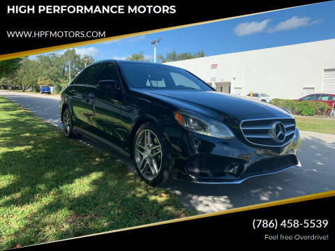 2015 Mercedes-Benz E-Class for sale at HIGH PERFORMANCE MOTORS in Hollywood FL