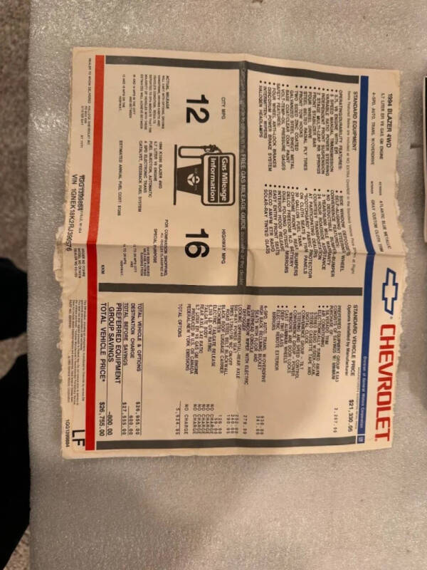 1994 Chevrolet Blazer