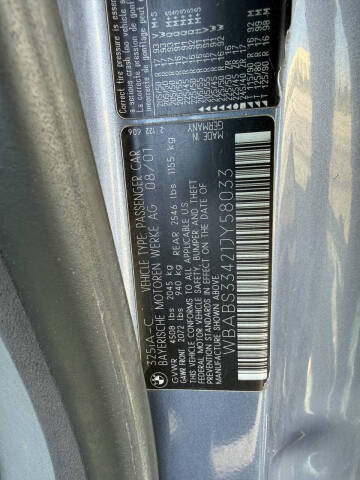 2001 BMW 3 Series 325Ci