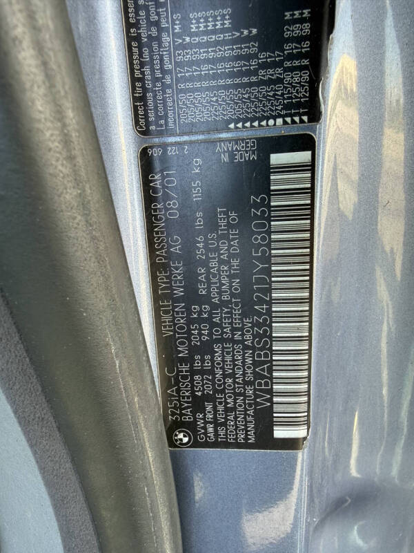 2001 BMW 3 Series 325Ci