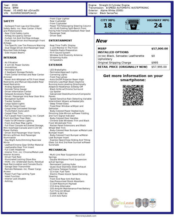 2016 BMW X5 xDrive35i