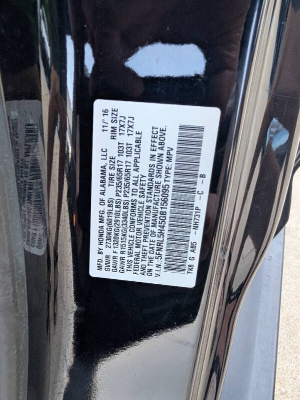 2016 Honda Odyssey EX