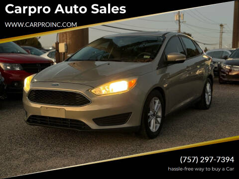 2015 Ford Focus for sale at Carpro Auto Sales in Chesapeake VA