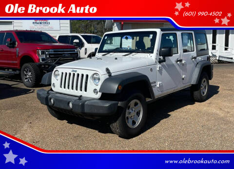 2017 Jeep Wrangler Unlimited for sale at Ole Brook Auto in Brookhaven MS