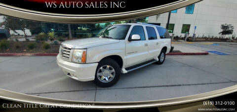 2004 Cadillac Escalade ESV for sale at WS AUTO SALES INC in El Cajon CA