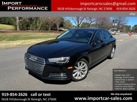 2017 Audi A4 for sale at Import Performance Sales in Raleigh NC