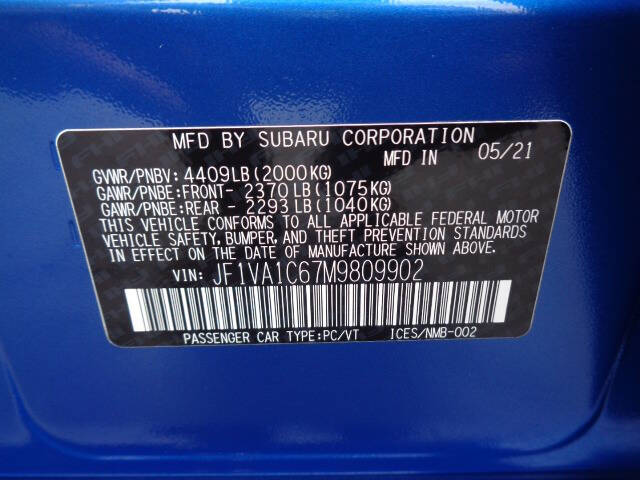 2021 Subaru WRX Premium