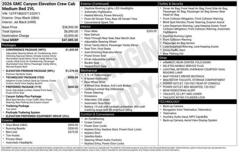 2026 GMC Canyon Elevation