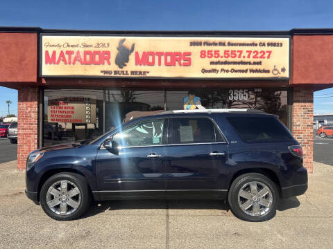 2017 GMC Acadia Limited for sale at Matador Motors in Sacramento CA