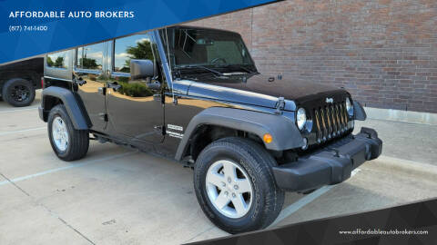 2017 Jeep Wrangler Unlimited for sale at AFFORDABLE AUTO BROKERS in Keller TX