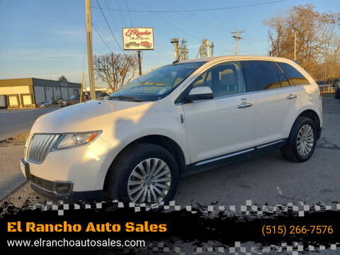 2013 Lincoln MKX for sale at El Rancho Auto Sales in Des Moines IA