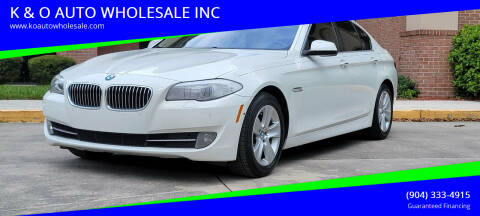 2013 BMW 5 Series for sale at K & O AUTO WHOLESALE INC in Jacksonville FL