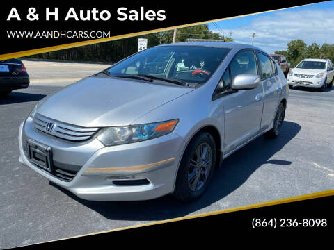 2010 Honda Insight for sale at A & H Auto Sales in Greenville SC