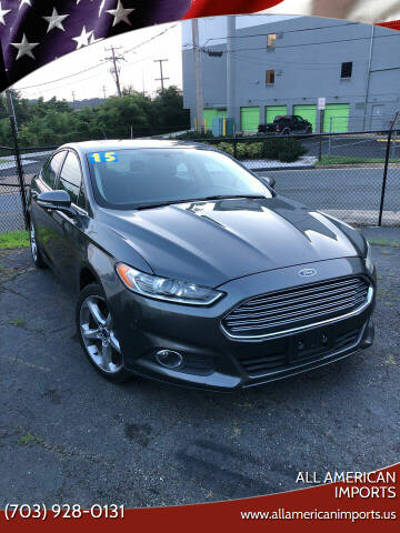 2015 Ford Fusion for sale at All American Imports in Alexandria VA
