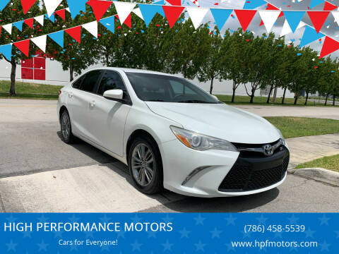 2016 Toyota Camry for sale at HIGH PERFORMANCE MOTORS in Hollywood FL