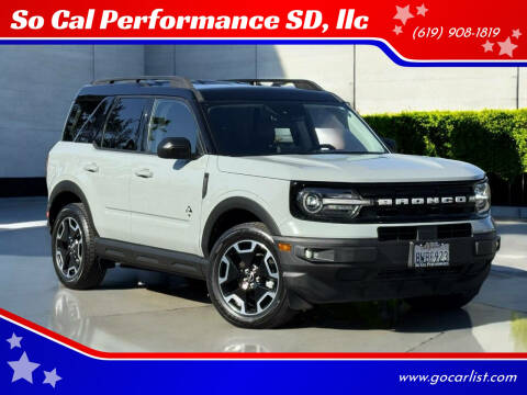 2021 Ford Bronco Sport for sale at So Cal Performance SD, llc in San Diego CA