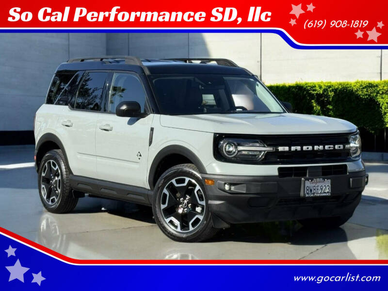 2021 Ford Bronco Sport for sale at So Cal Performance SD, llc in San Diego CA