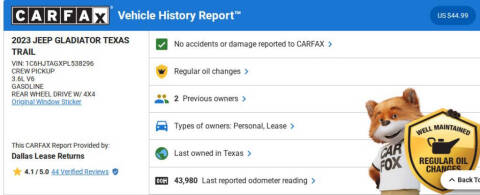 2023 Jeep Gladiator Texas Trail