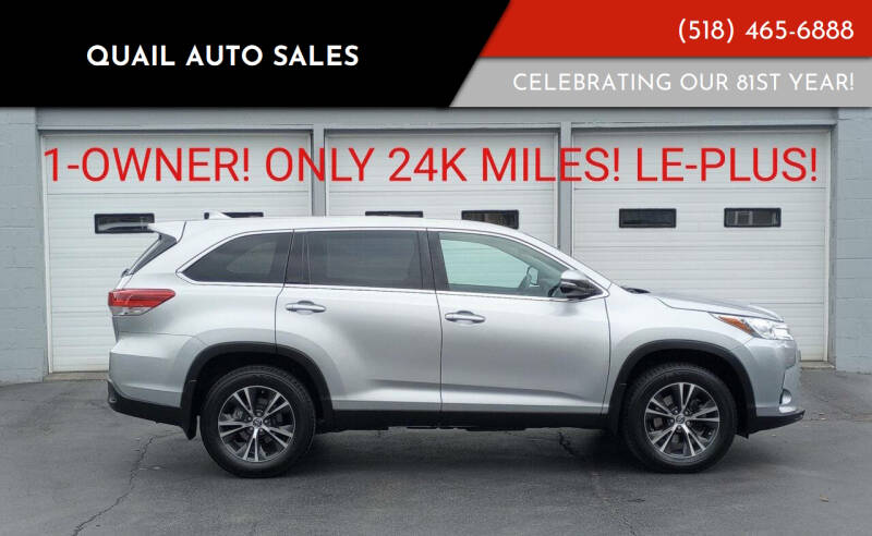 2019 Toyota Highlander for sale at Quail Auto Sales in Albany NY