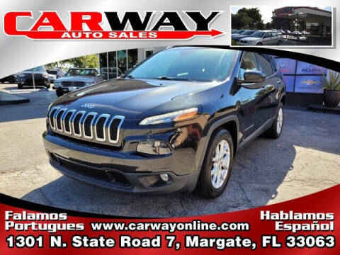 2015 Jeep Cherokee for sale at CARWAY Auto Sales in Margate FL
