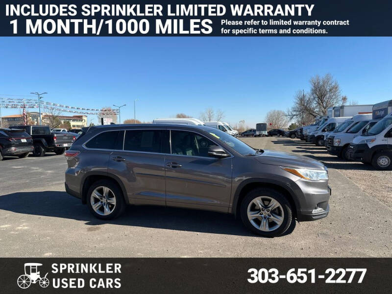 2015 Toyota Highlander for sale at Sprinkler Used Cars in Longmont CO