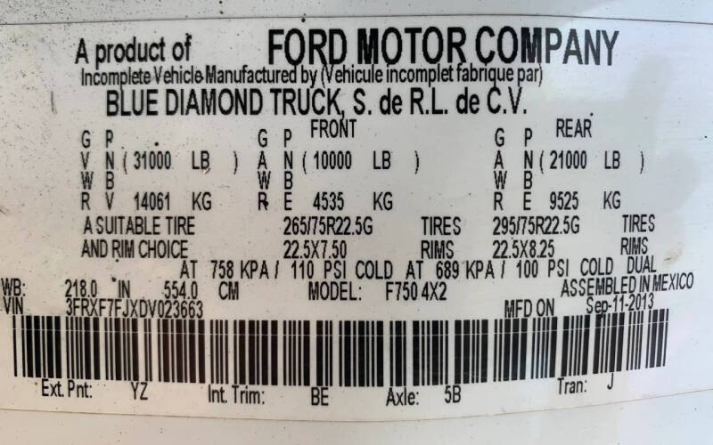 2013 Ford F-750 Super Duty