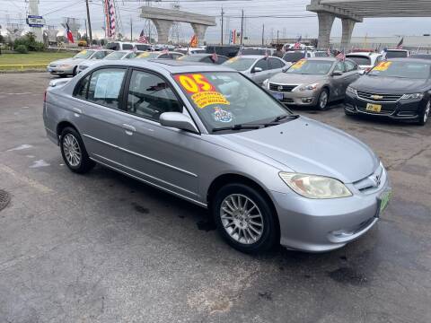 2005 Honda Civic for sale at Texas 1 Auto Finance in Kemah TX