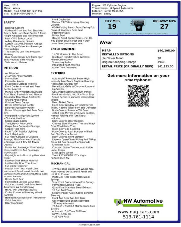 2015 Acura RDX w/Tech