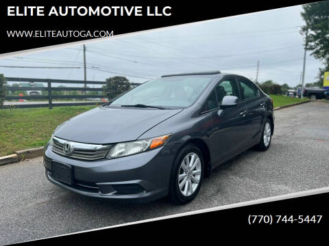 2012 Honda Civic for sale at ELITE AUTOMOTIVE LLC in Alpharetta GA