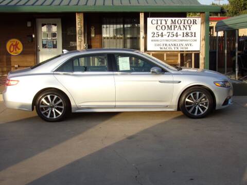 2018 Lincoln Continental for sale at CITY MOTOR COMPANY in Waco TX
