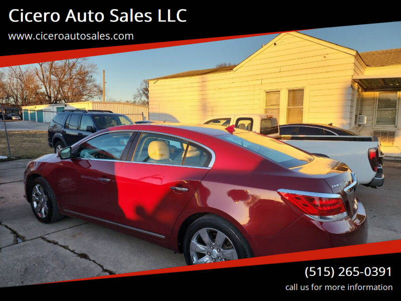 2010 Buick LaCrosse for sale at Cicero Auto Sales LLC in Des Moines IA