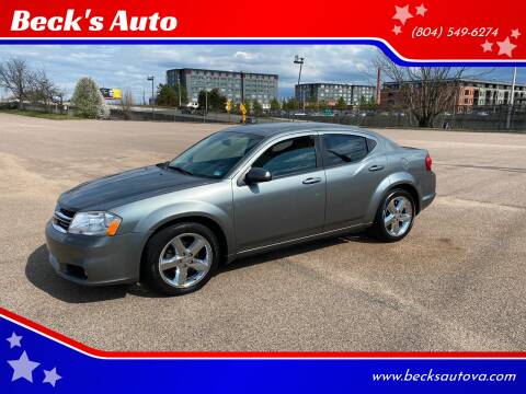 2011 Dodge Avenger for sale at Beck's Auto in Chesterfield VA
