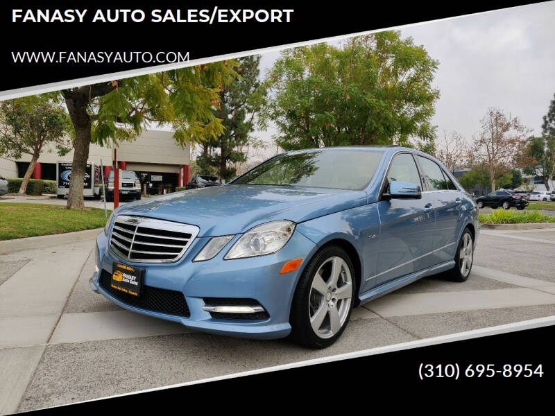 2012 Mercedes-Benz E-Class for sale at FANASY AUTO SALES/EXPORT in Yorba Linda CA