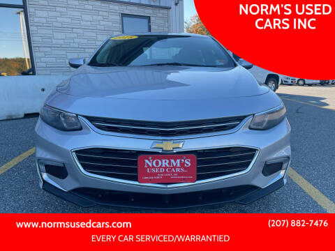 2018 Chevrolet Malibu for sale at NORM'S USED CARS INC in Wiscasset ME