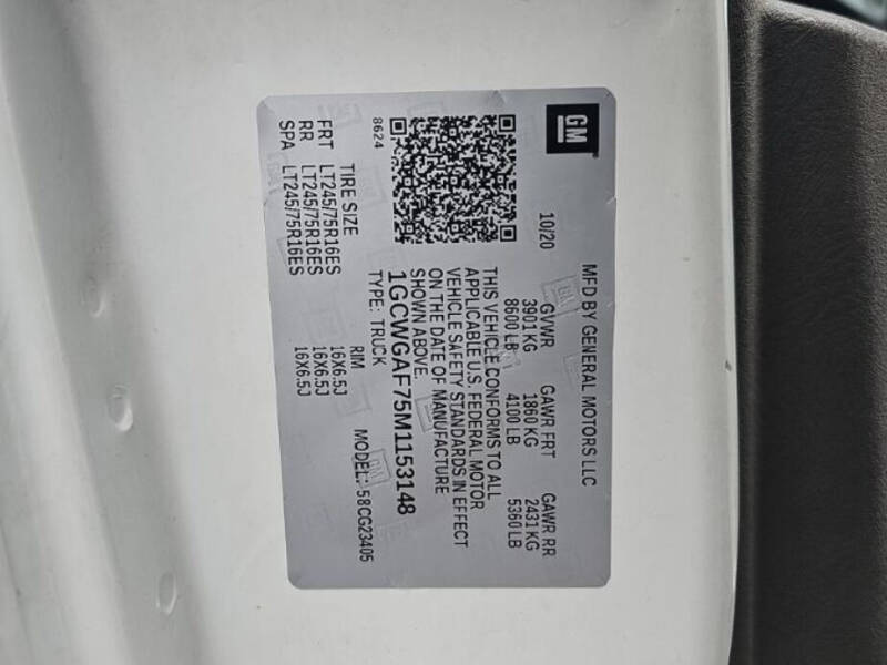 2021 Chevrolet Express 2500