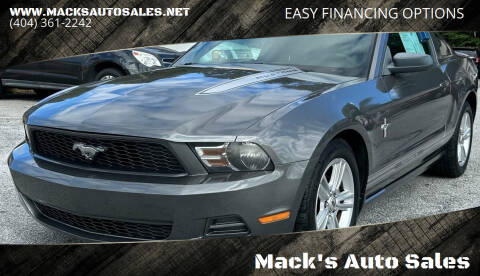 2010 Ford Mustang for sale at Mack's Auto Sales in Forest Park GA