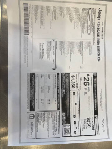 2022 Jeep Renegade for sale at Excite Auto and Cycle Sales in Columbus OH