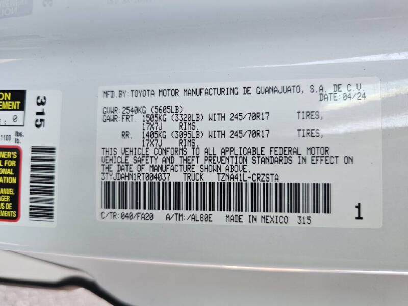 2024 Toyota Tacoma SR