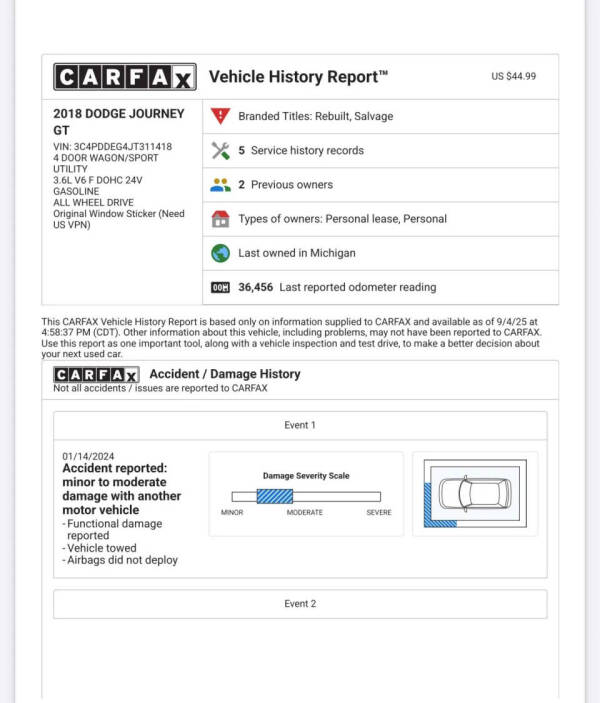 2018 Dodge Journey GT