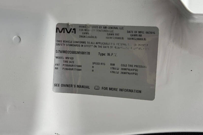 2016 AM General MV-1