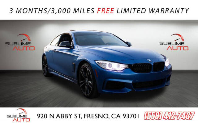 2015 BMW 4 Series for sale at SUBLIME AUTO in Fresno, CA