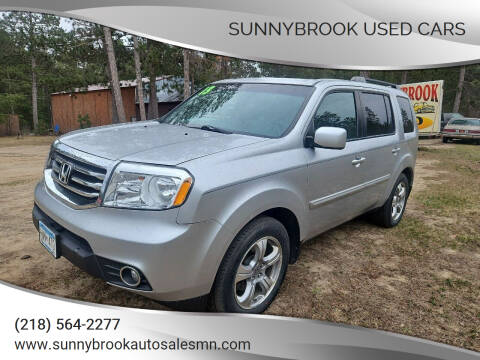 2013 Honda Pilot for sale at SUNNYBROOK USED CARS in Menahga MN