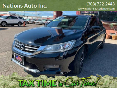 2015 Honda Accord for sale at Nations Auto Inc. in Denver CO